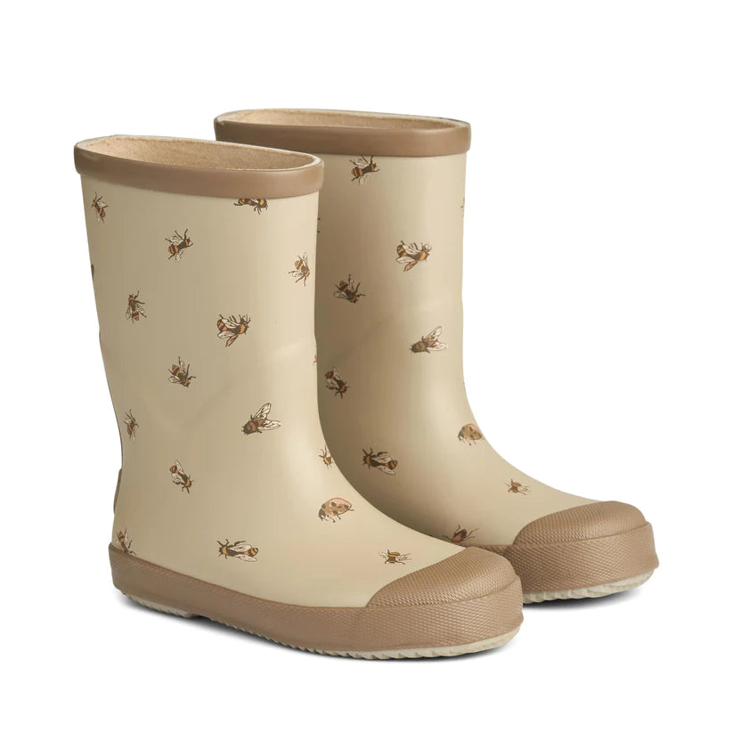 Wheat Footwear - Muddy Rubber Boots-Gravel Bumblebee