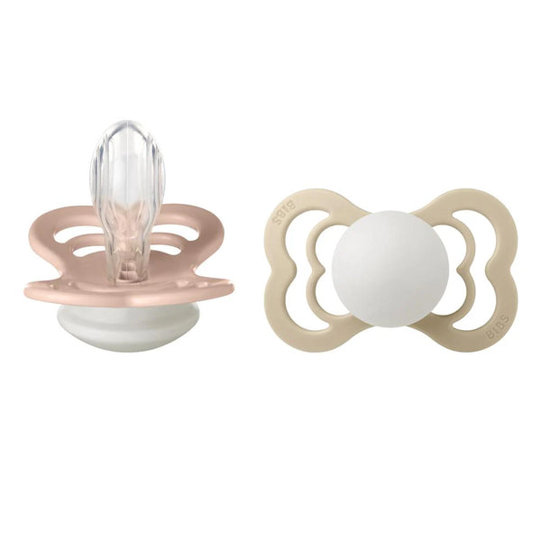 BIBS- Glow in the Dark Pacifier Supreme 2 PACK Size 2