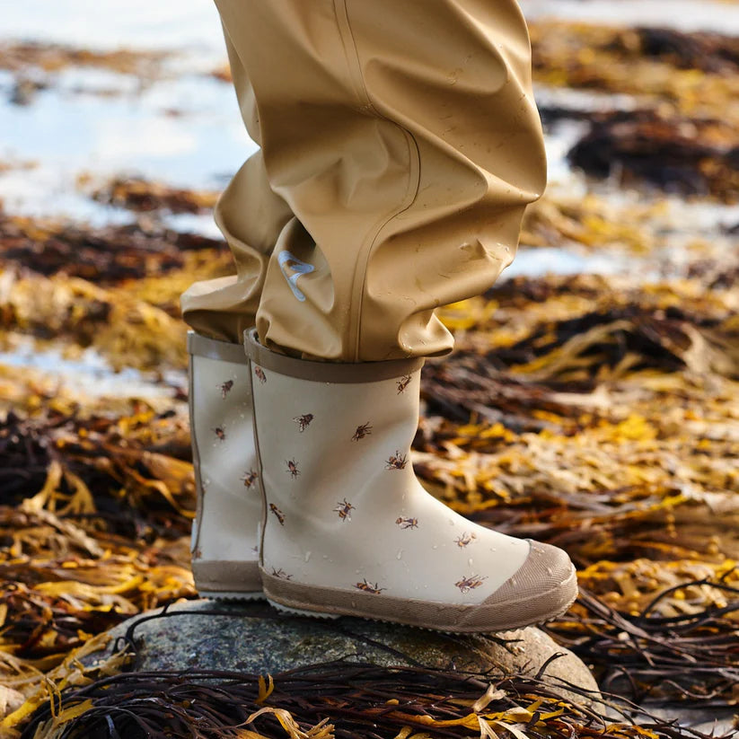 Wheat Footwear - Muddy Rubber Boots-Gravel Bumblebee