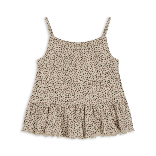 Konges Sløjd - LIN FRILL STRAP TOP GOTS